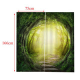 Max Charming Scenery Printed Window Curtains Drapes Rattan Trail