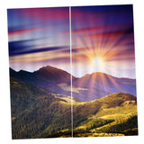 Max Charming Scenery Printed Window Curtains Drapes Mountain