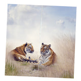 Max Set of 2 Panel Digital Photo Printing Blackout 3D Curtains Tiger