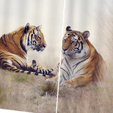 Max Set of 2 Panel Digital Photo Printing Blackout 3D Curtains Tiger