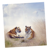 Max Set of 2 Panel Digital Photo Printing Blackout 3D Curtains Tiger