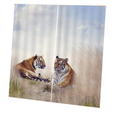 Max Set of 2 Panel Digital Photo Printing Blackout 3D Curtains Tiger