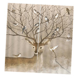 Max Set of 2 Panel Digital Photo Printing Blackout 3D Curtains Elk Bird