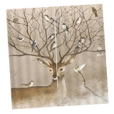 Max Set of 2 Panel Digital Photo Printing Blackout 3D Curtains Elk Bird