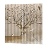 Max Set of 2 Panel Digital Photo Printing Blackout 3D Curtains Elk Bird