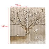 Max Set of 2 Panel Digital Photo Printing Blackout 3D Curtains Elk Bird