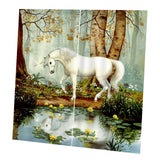 Max Set of 2 Panel Digital Photo Printing Blackout 3D Curtains White Horse