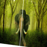 Max Set of 2 Panel Digital Photo Printing Blackout 3D Curtains Elephant