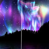 Max Set of 2 Panel Digital Photo Printing Blackout 3D Curtains Wolf