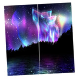 Max Set of 2 Panel Digital Photo Printing Blackout 3D Curtains Wolf