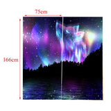 Max Set of 2 Panel Digital Photo Printing Blackout 3D Curtains Wolf