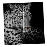 Max Set of 2 Panel Digital Photo Printing Blackout 3D Curtains Snow Leopard