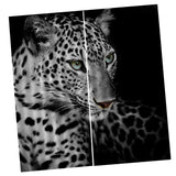 Max Set of 2 Panel Digital Photo Printing Blackout 3D Curtains Snow Leopard
