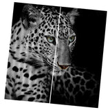 Max Set of 2 Panel Digital Photo Printing Blackout 3D Curtains Snow Leopard