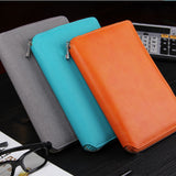 Max Leather Zipper Padfolio with Replaceable Loose-leaf Paper 80 Sheet Grey