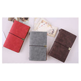 Max Portable Leather Notebook Blank Page, Travel Journal Diary Notes Orange