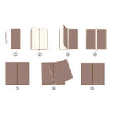 Max Portable Leather Notebook Blank Page, Travel Journal Diary Notes Orange