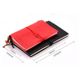 Max Portable Leather Notebook Blank Page, Travel Journal Diary Notes Green