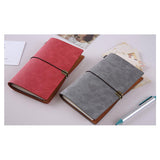 Max Portable Leather Notebook Blank Page, Travel Journal Diary Notes Green