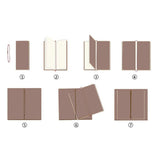 Max Portable Leather Notebook Blank Page, Travel Journal Diary Notes Green