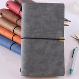 Max Portable Leather Notebook Blank Page, Travel Journal Diary Notes Green