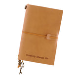 Max Portable Leather Notebook Blank Page, Travel Journal Diary Notes Light Brown