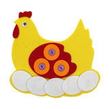 Maxbell  2Pieces Montessori Teaching Toy do it yourself manual fabric Button Hen