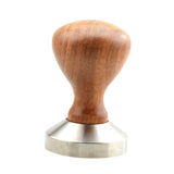 Max Stainless Steel Espresso Coffee Bean Tamper Press Tool Wooden Handle #2 57mm