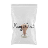 Max Stainless Steel Espresso Coffee Bean Tamper Press Tool Wooden Handle #2 57mm