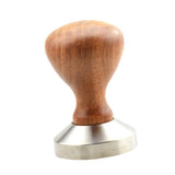 Max Stainless Steel Espresso Coffee Bean Tamper Press Tool Wooden Handle #2 57mm