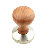 Max Stainless Steel Espresso Coffee Bean Tamper Press Tool Wooden Handle #2 57mm