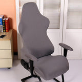 Max Swivel Armchair Cover Internet Cafe Office Seat Armrest Slipcover Gray