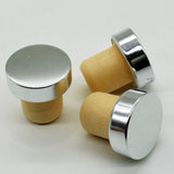 5 Pieces T-shape Wine Stopper Silicone Plug Cork Bottle Stopper Cap Silver