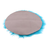 Max Soft Sheepskin Fluffy Skin Faux Fur Rug Mat Small Rugs Dark Blue 40cm