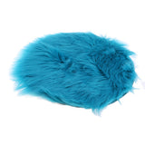 Max Soft Sheepskin Fluffy Skin Faux Fur Rug Mat Small Rugs Dark Blue 40cm
