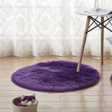 Max Soft Sheepskin Fluffy Skin Faux Fur Rug Mat Small Rugs Purple 40cm