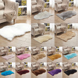 Max 40x60cm Sheepskin Fluffy Skin Faux Fur Fake Rug Mat Rugs White