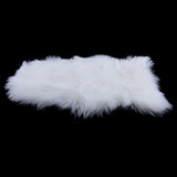 Max 40x60cm Sheepskin Fluffy Skin Faux Fur Fake Rug Mat Rugs White