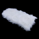 Max 40x60cm Sheepskin Fluffy Skin Faux Fur Fake Rug Mat Rugs White
