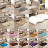 Max 40x60cm Sheepskin Fluffy Skin Faux Fur Fake Rug Mat Rugs White