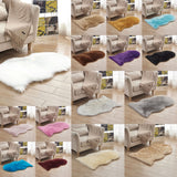 Max 40x60cm Sheepskin Fluffy Skin Faux Fur Fake Rug Mat Rugs White
