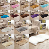 Max 40x60cm Sheepskin Fluffy Skin Faux Fur Fake Rug Mat Rugs White
