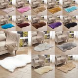 Max 40x60cm Sheepskin Fluffy Skin Faux Fur Fake Rug Mat Rugs White