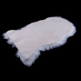 Max 40x60cm Sheepskin Fluffy Skin Faux Fur Fake Rug Mat Rugs White