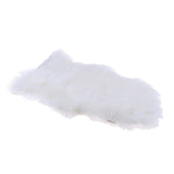 Max 40x60cm Sheepskin Fluffy Skin Faux Fur Fake Rug Mat Rugs White