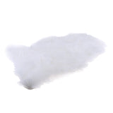Max 40x60cm Sheepskin Fluffy Skin Faux Fur Fake Rug Mat Rugs White