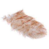 Max 40x60cm Sheepskin Fluffy Skin Faux Fur Fake Rug Mat Rugs White and Brown