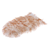 Max 40x60cm Sheepskin Fluffy Skin Faux Fur Fake Rug Mat Rugs White and Brown