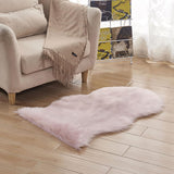 Max 40x60cm Sheepskin Fluffy Skin Faux Fur Fake Rug Mat Rugs Light Pink