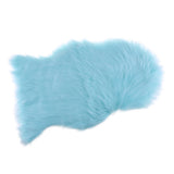 Max 40x60cm Sheepskin Fluffy Skin Faux Fur Fake Rug Mat Rugs Lake Blue